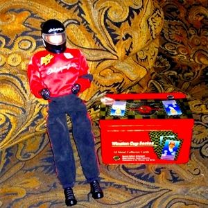 Dale Earnhardt Jr Doll and Dale Earnhardt Sr. collectable cards